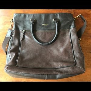 Leather Coach Laptop or Crossbody Bag